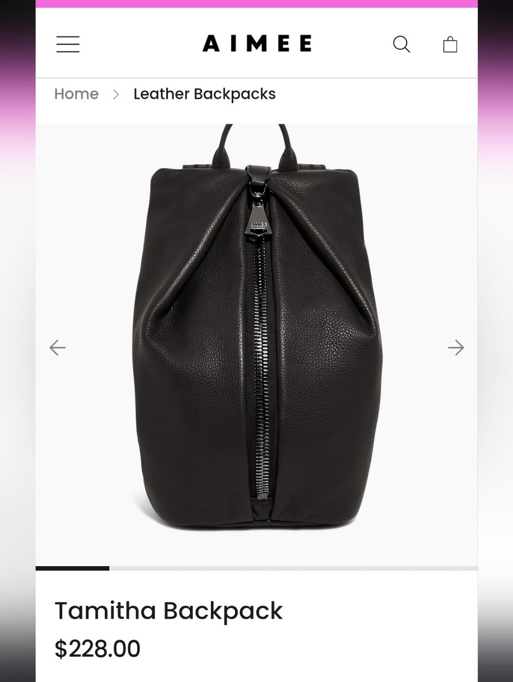 Sleek Black Leather Backpack - Modern Women's Bag - Picture 4 of 11